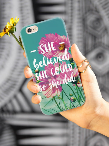 So She Did - Flower background Case