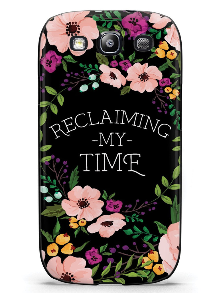 Reclaiming My Time - Flower Wreathe - Black Case - pipercleo.com