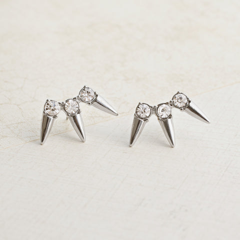 Spikes in Silver Earrings - pipercleo.com