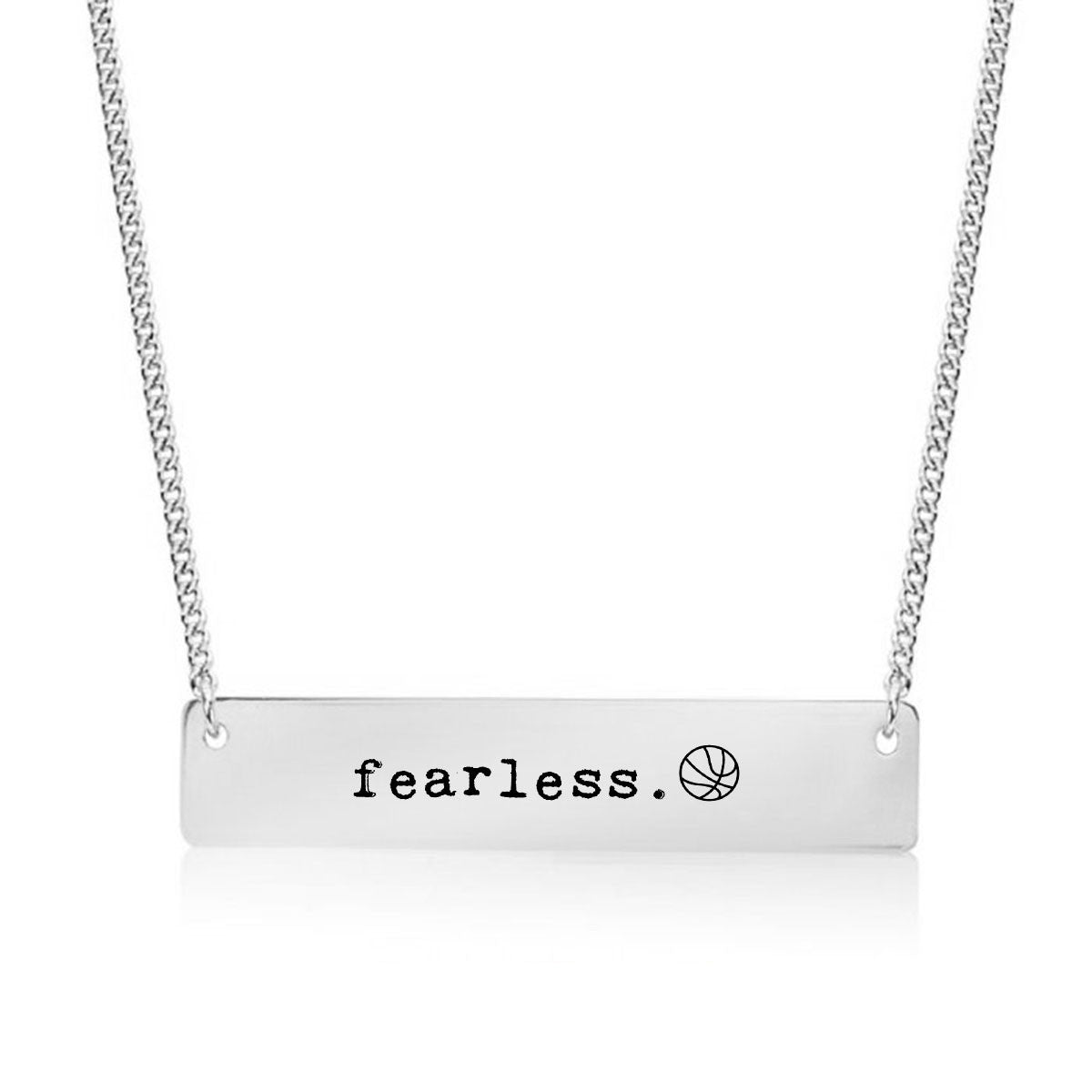 Fearless Basketball Gold / Silver Bar Necklace - pipercleo.com
