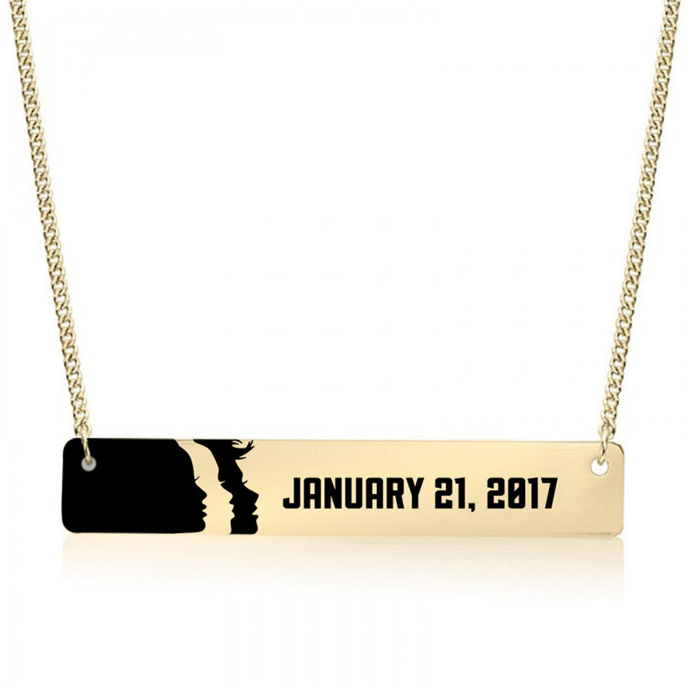 Woman's March 1.21.17 Gold / Silver Bar Necklace - pipercleo.com