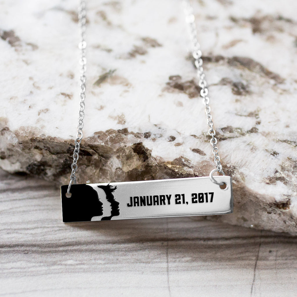 Woman's March 1.21.17 Gold / Silver Bar Necklace - pipercleo.com