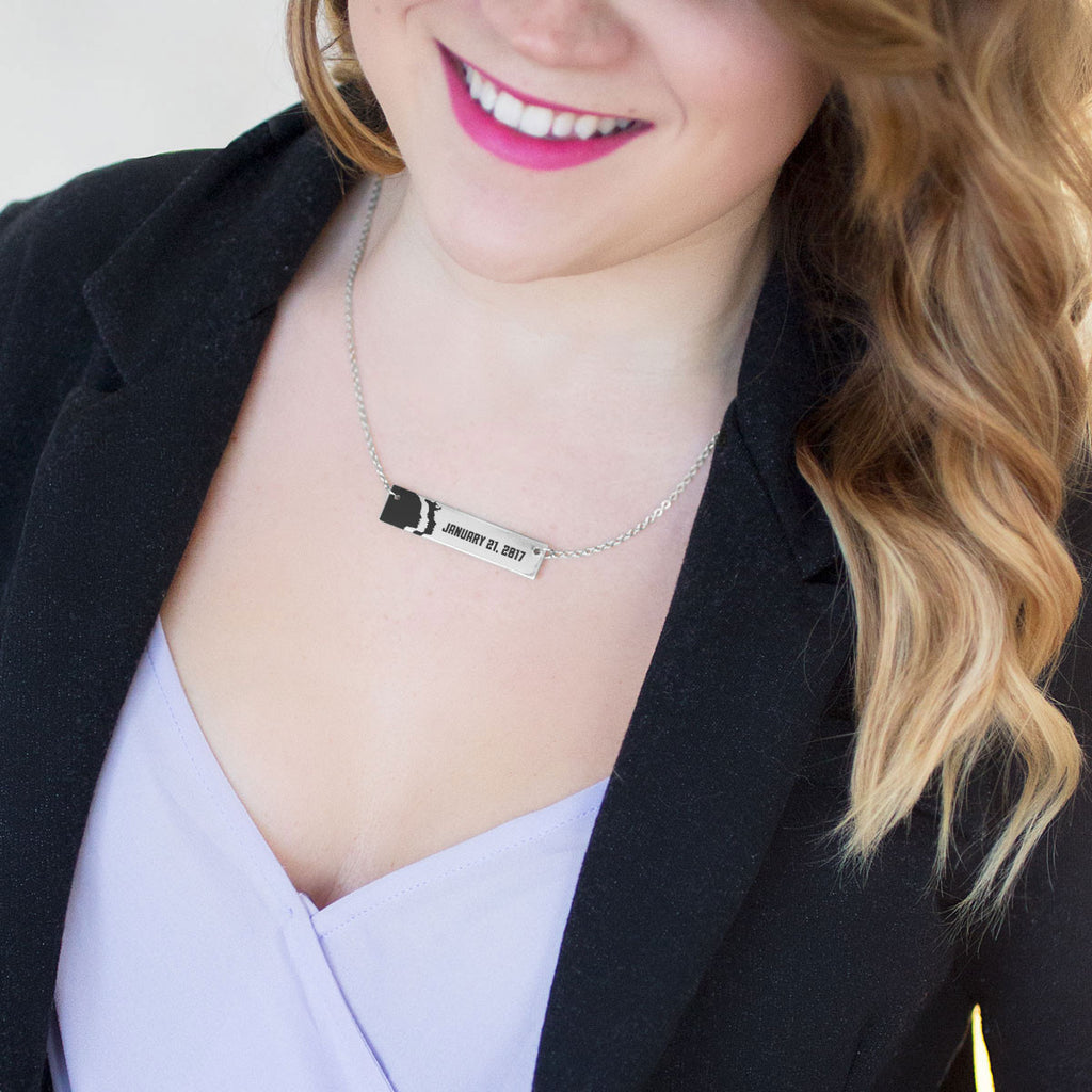 Woman's March 1.21.17 Gold / Silver Bar Necklace - pipercleo.com