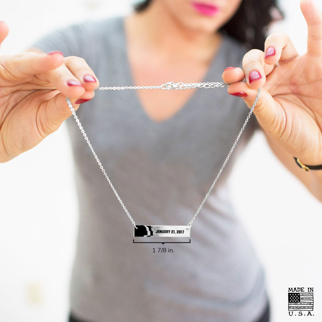 Woman's March 1.21.17 Gold / Silver Bar Necklace - pipercleo.com