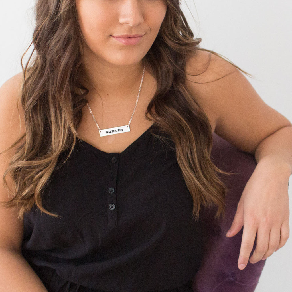 Warren 2020 Gold / Silver Bar Necklace - pipercleo.com