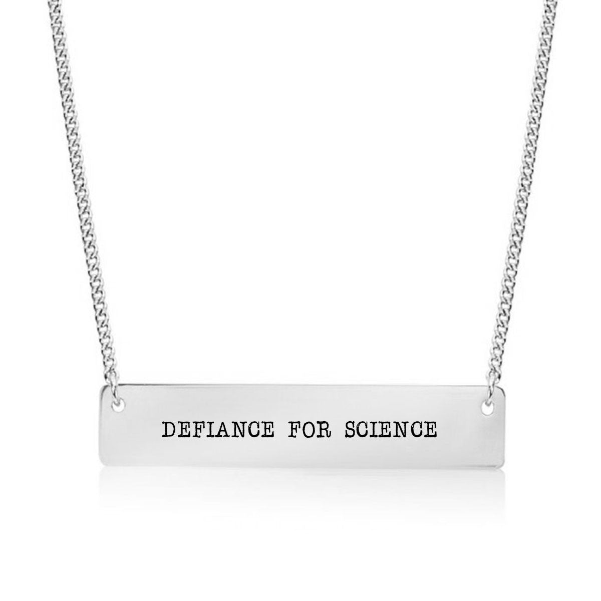 Defiance for Science Gold / Silver Bar Necklace - pipercleo.com