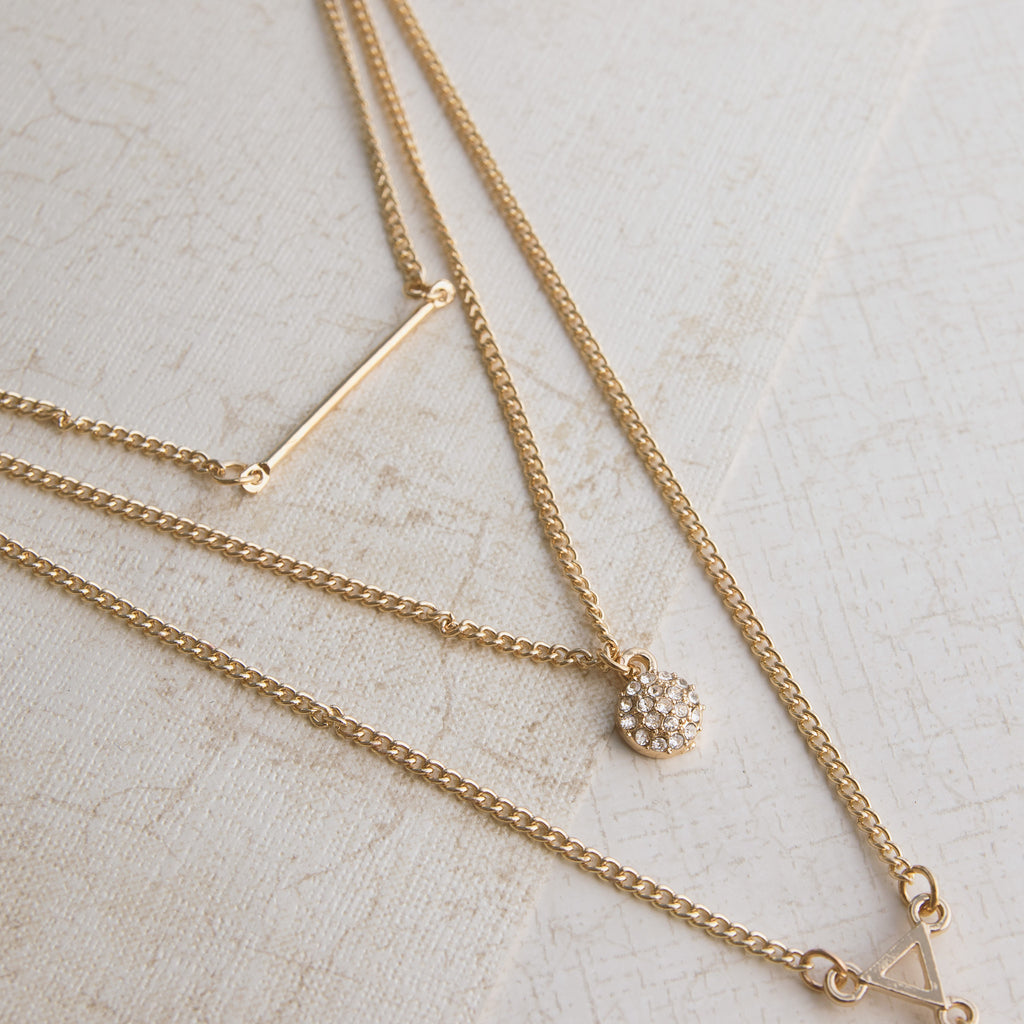 Triple Threat Gold Necklace - pipercleo.com