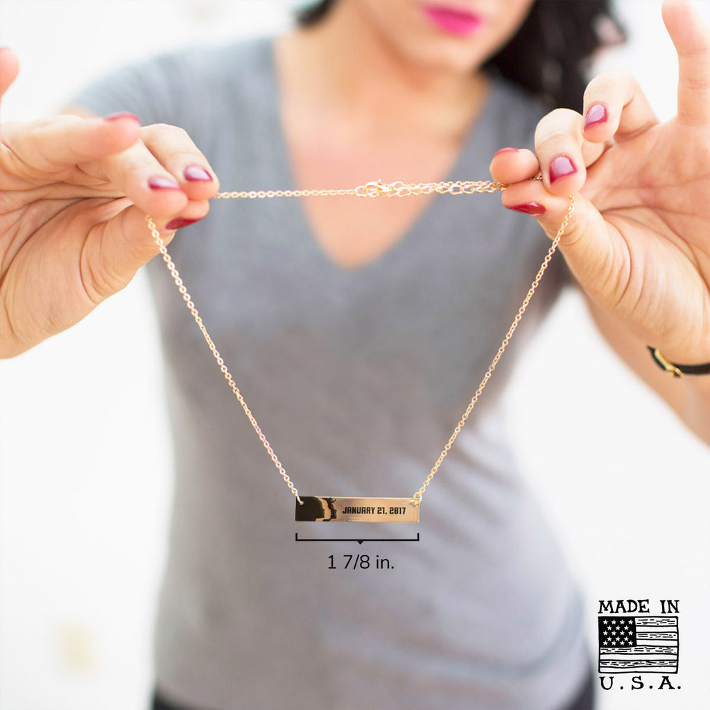 Woman's March 1.21.17 Gold / Silver Bar Necklace - pipercleo.com