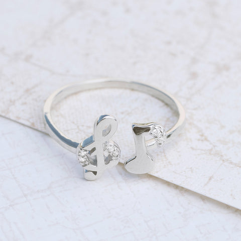 Music Theory Sterling Silver Ring - pipercleo.com