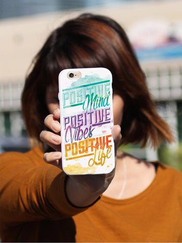 Positive Mind, Positive Vibes, Positive Life - Inspirational Quote Case