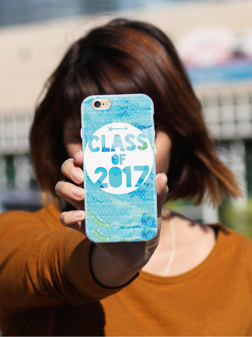 Class of 2017 - Blue Watercolor Case
