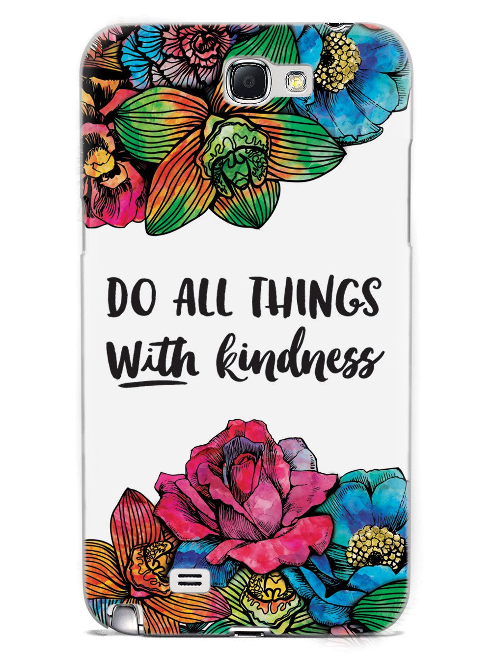 Do All Things With Kindness - Watercolor Flowers Case - pipercleo.com
