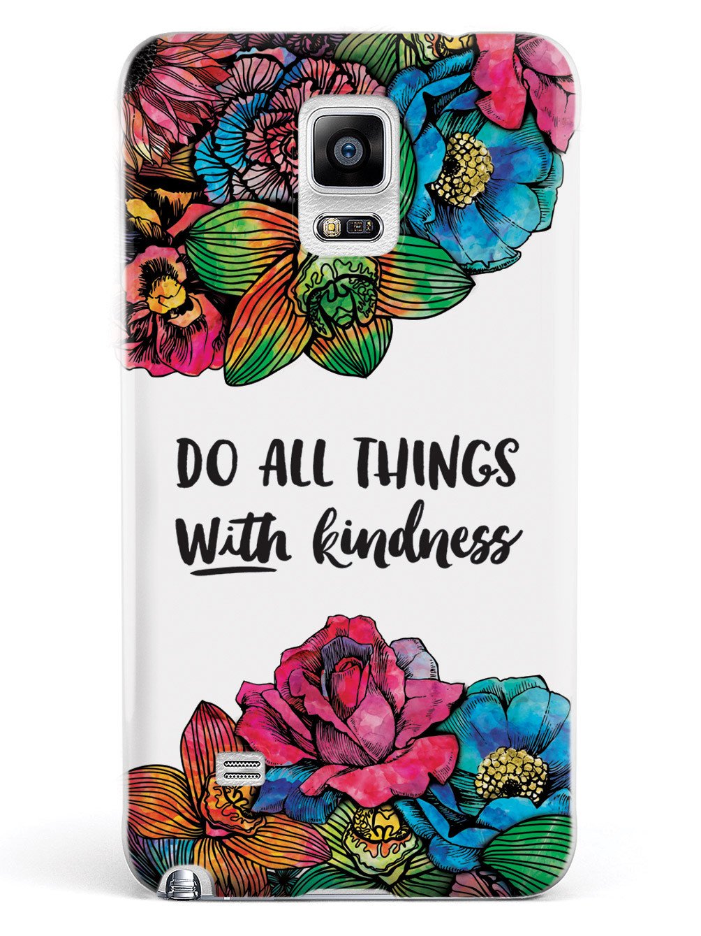 Do All Things With Kindness - Watercolor Flowers Case - pipercleo.com