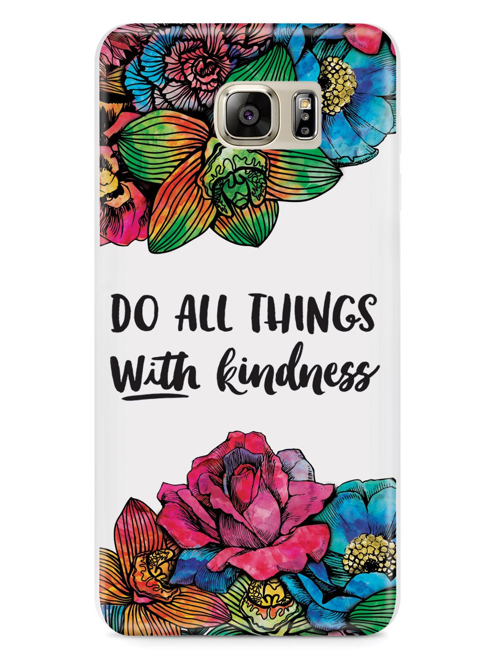 Do All Things With Kindness - Watercolor Flowers Case - pipercleo.com