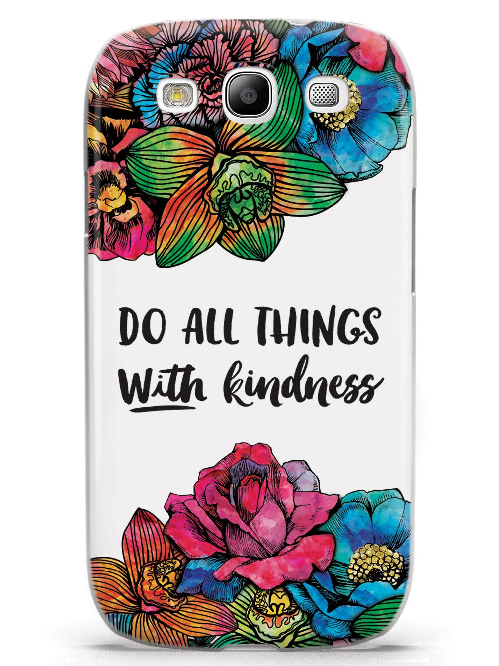 Do All Things With Kindness - Watercolor Flowers Case - pipercleo.com