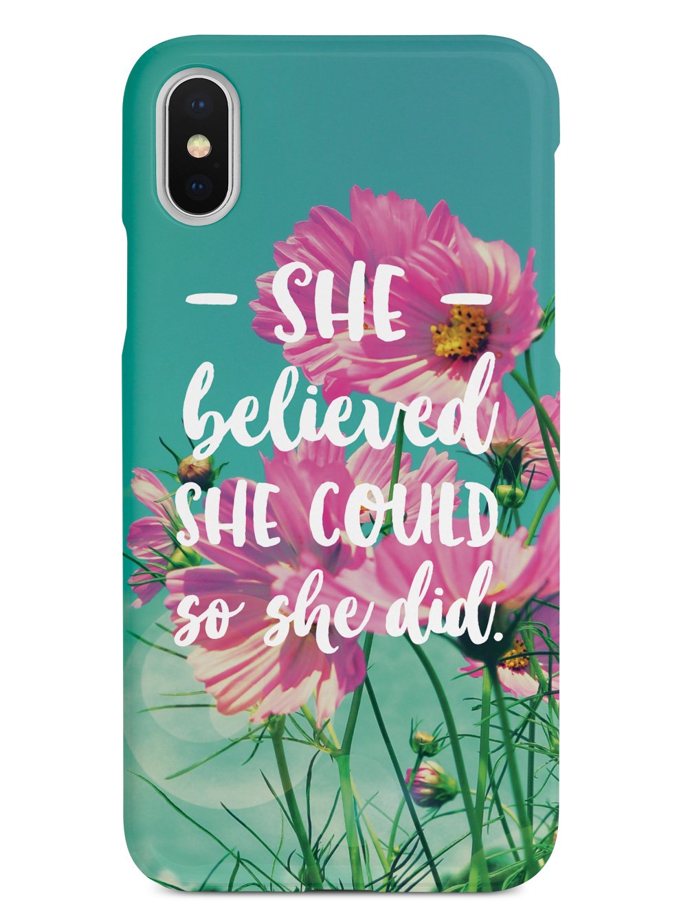 So She Did - Flower background Case - pipercleo.com