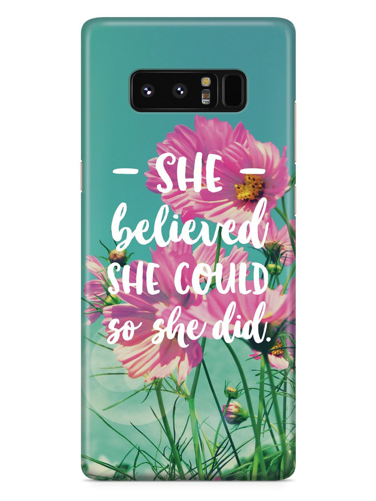 So She Did - Flower background Case - pipercleo.com