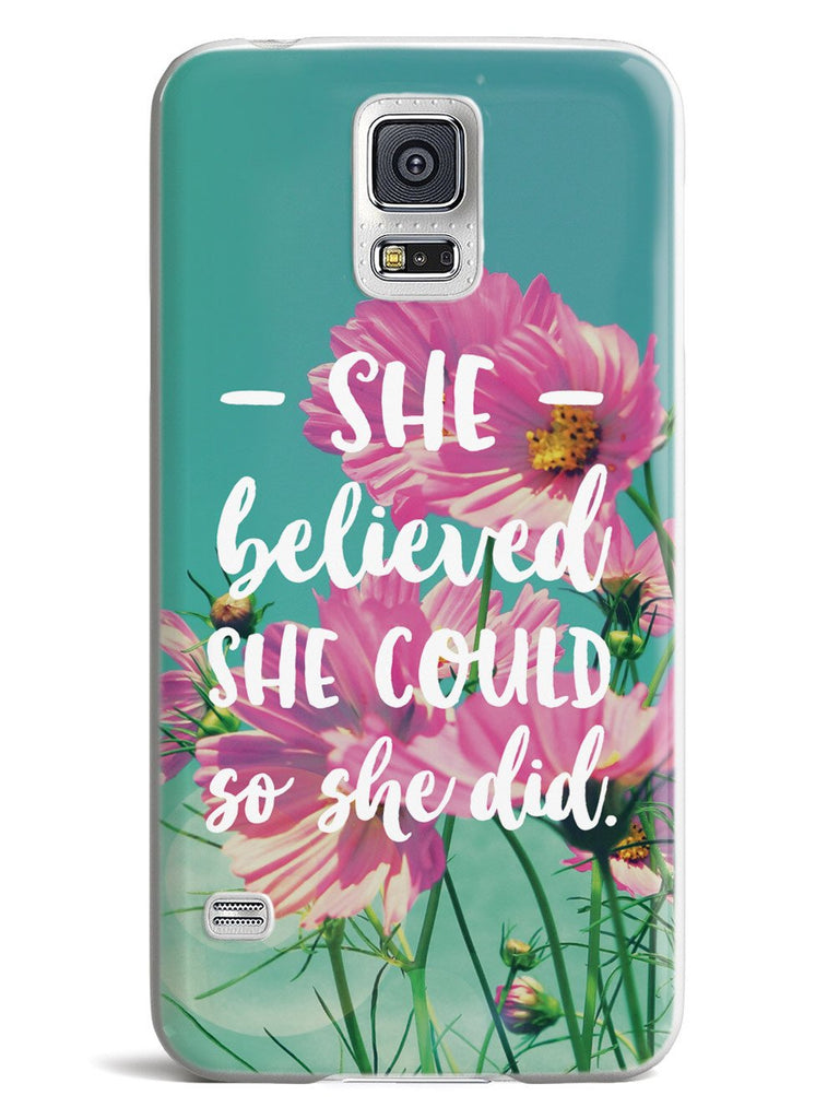So She Did - Flower background Case - pipercleo.com