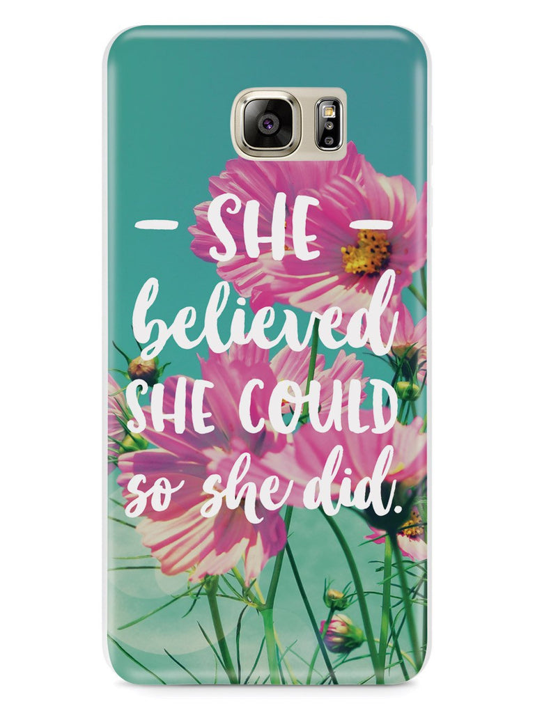 So She Did - Flower background Case - pipercleo.com