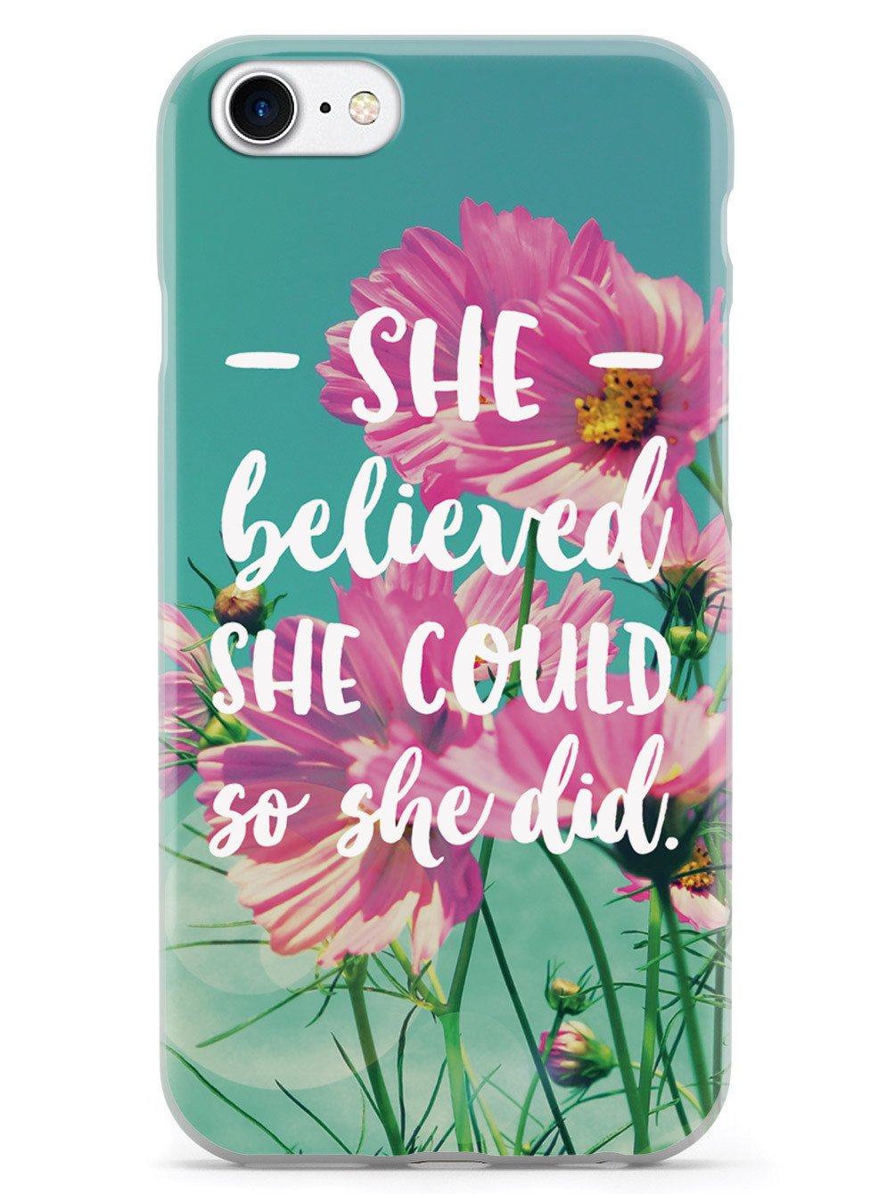 So She Did - Flower background Case - pipercleo.com