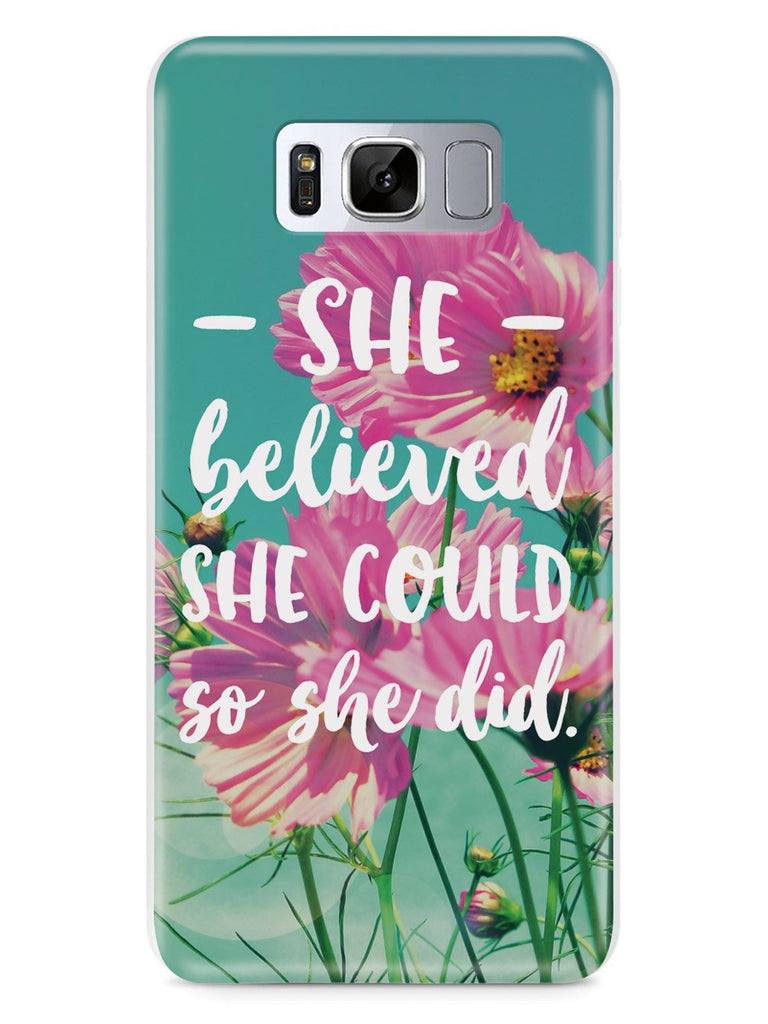 So She Did - Flower background Case - pipercleo.com