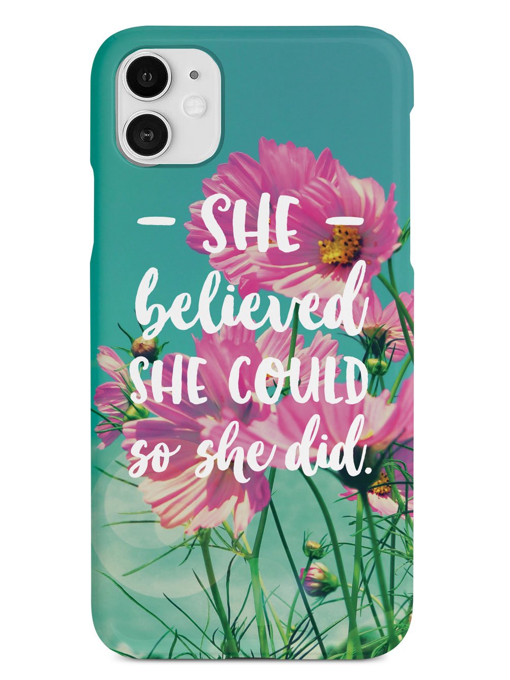 So She Did - Flower background Case - pipercleo.com