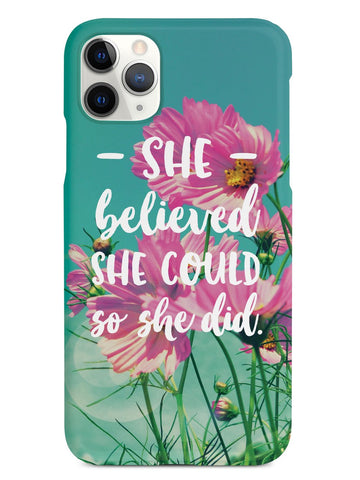 So She Did - Flower background Case - pipercleo.com