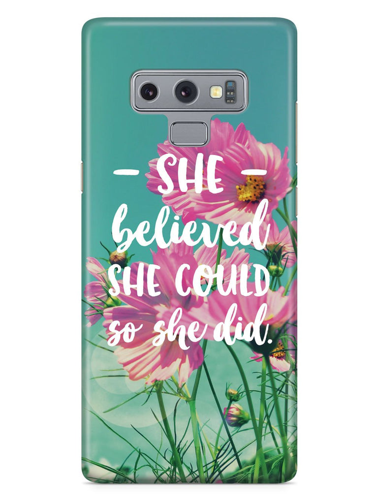 So She Did - Flower background Case - pipercleo.com