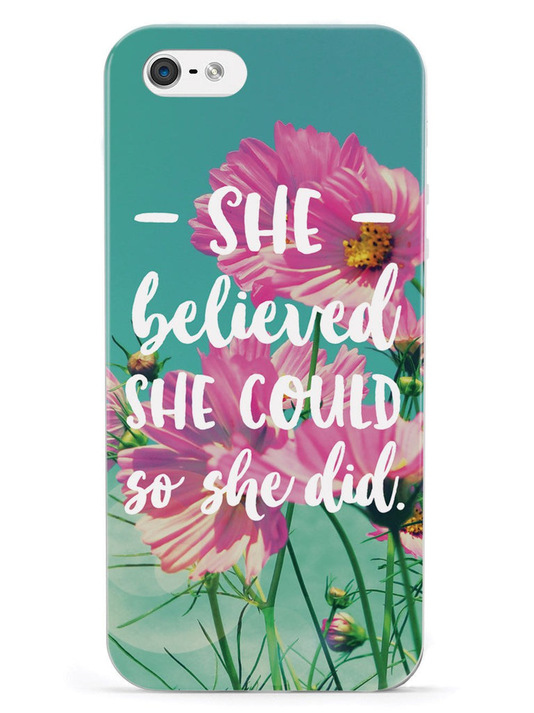 So She Did - Flower background Case - pipercleo.com