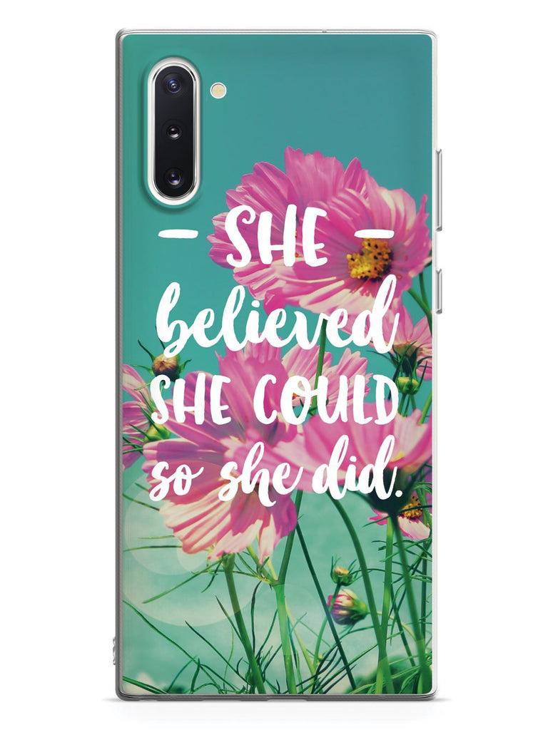 So She Did - Flower background Case - pipercleo.com