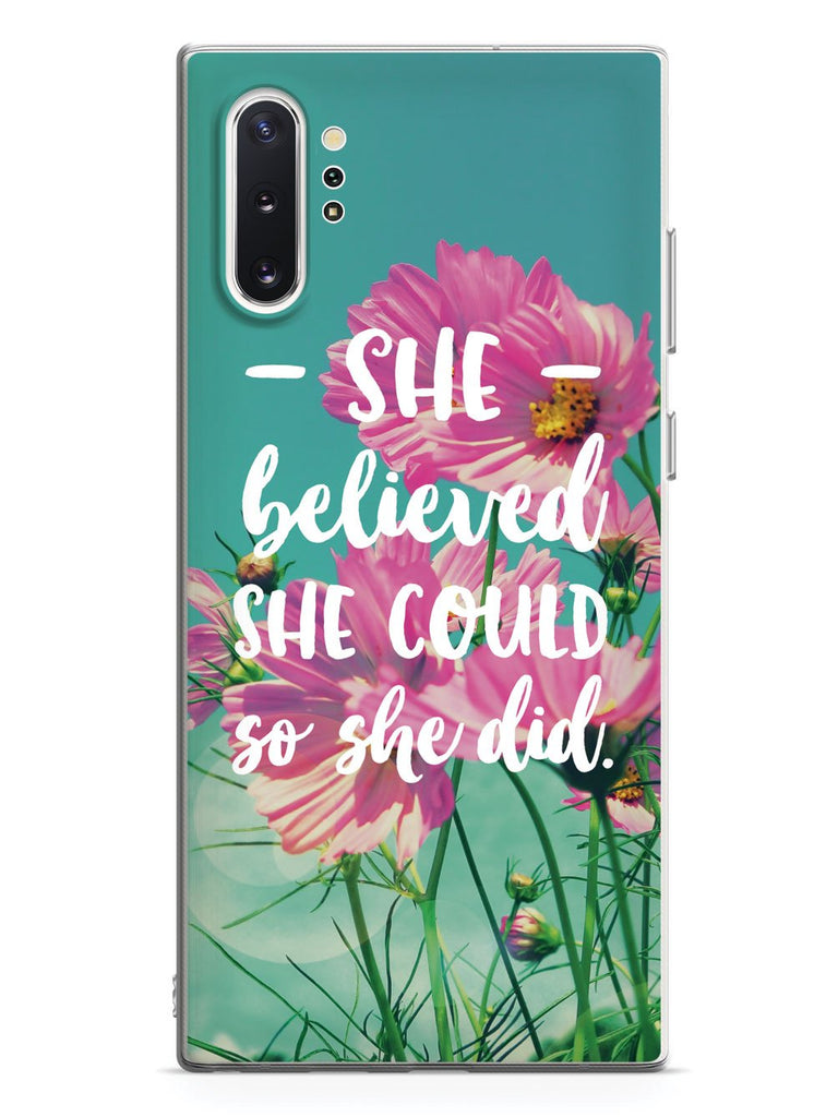 So She Did - Flower background Case - pipercleo.com