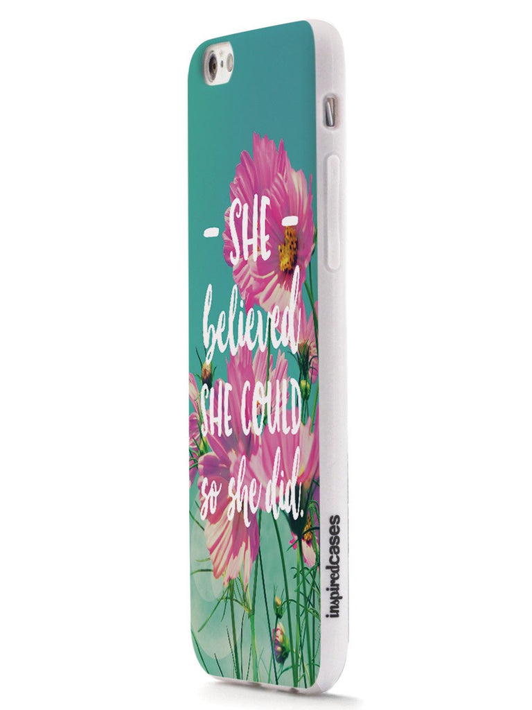 So She Did - Flower background Case - pipercleo.com
