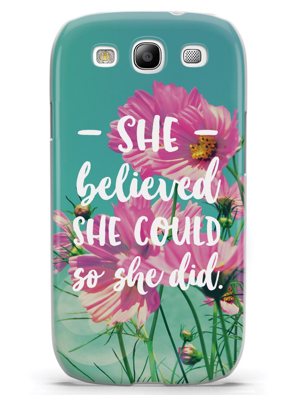 So She Did - Flower background Case - pipercleo.com
