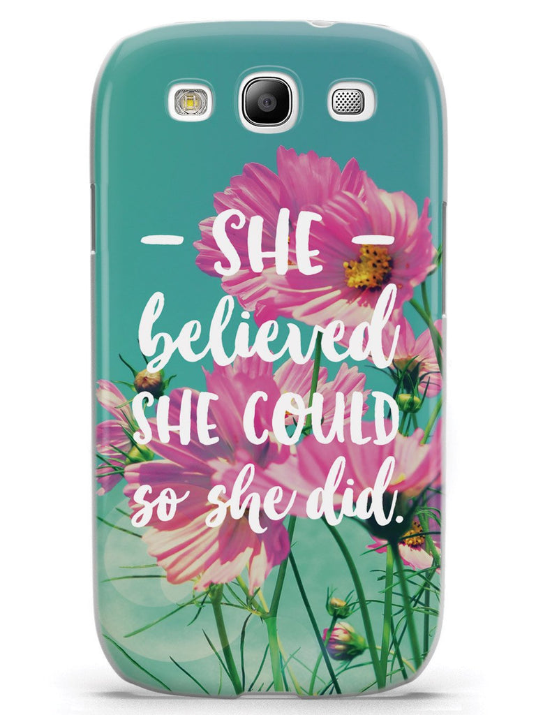 So She Did - Flower background Case - pipercleo.com