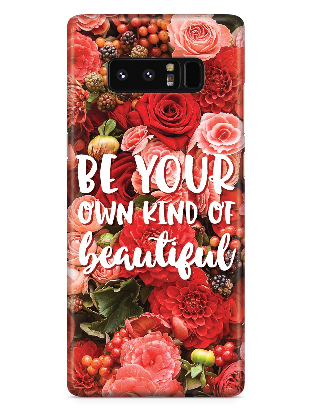 Be Your Own Kind of Beautiful - Red Flower Background Case - pipercleo.com
