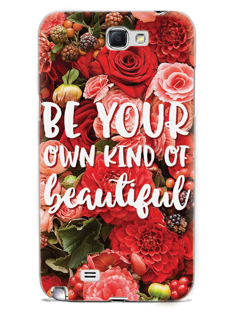 Be Your Own Kind of Beautiful - Red Flower Background Case - pipercleo.com