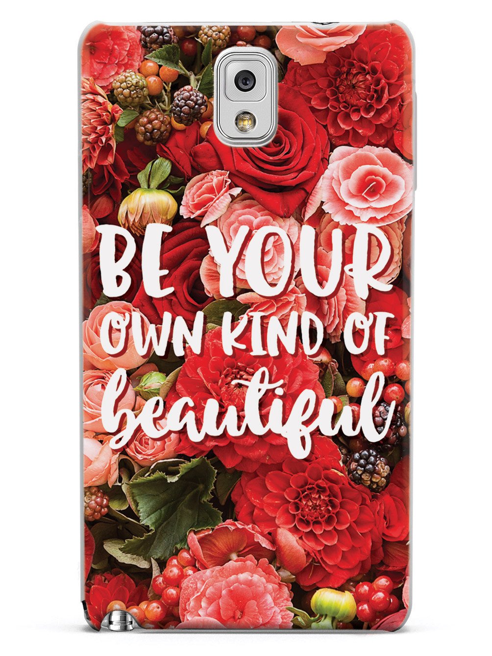 Be Your Own Kind of Beautiful - Red Flower Background Case - pipercleo.com