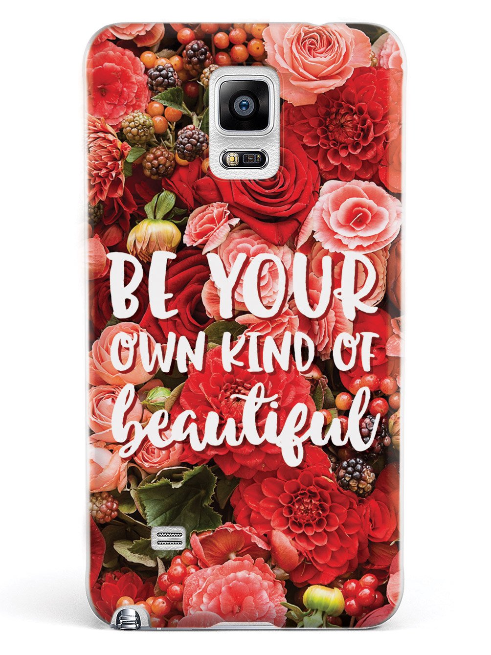 Be Your Own Kind of Beautiful - Red Flower Background Case - pipercleo.com