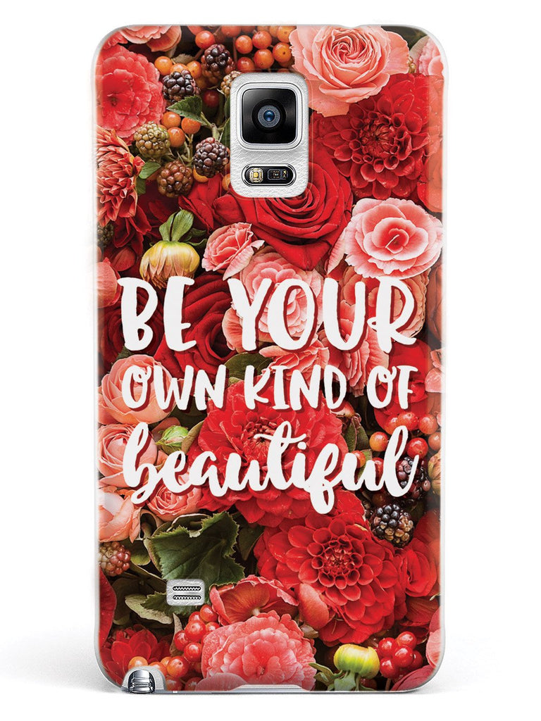 Be Your Own Kind of Beautiful - Red Flower Background Case - pipercleo.com