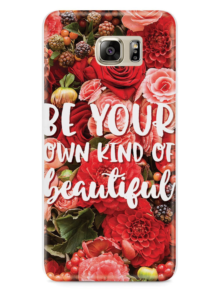 Be Your Own Kind of Beautiful - Red Flower Background Case - pipercleo.com