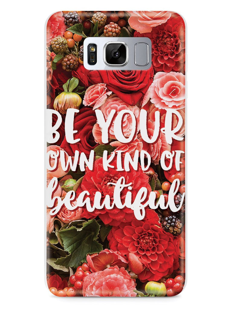 Be Your Own Kind of Beautiful - Red Flower Background Case - pipercleo.com