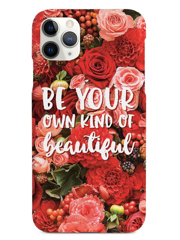 Be Your Own Kind of Beautiful - Red Flower Background Case - pipercleo.com