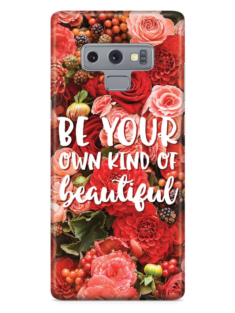 Be Your Own Kind of Beautiful - Red Flower Background Case - pipercleo.com