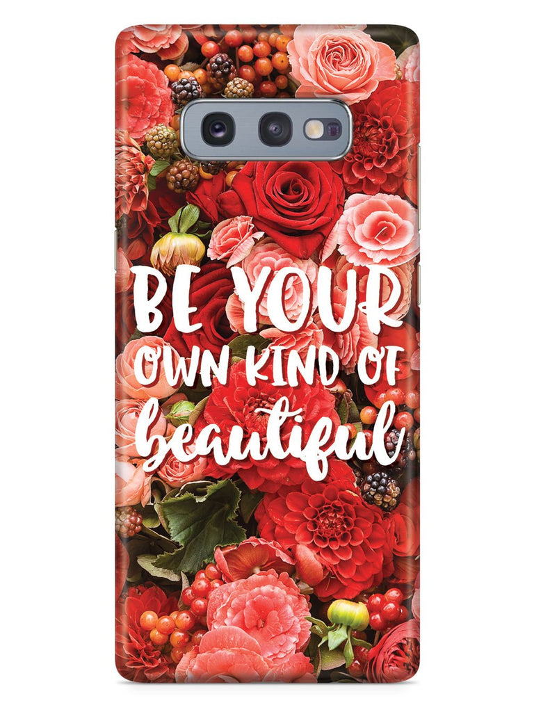 Be Your Own Kind of Beautiful - Red Flower Background Case - pipercleo.com