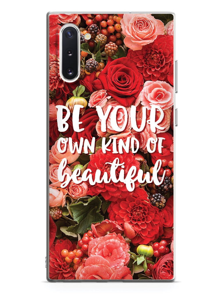 Be Your Own Kind of Beautiful - Red Flower Background Case - pipercleo.com