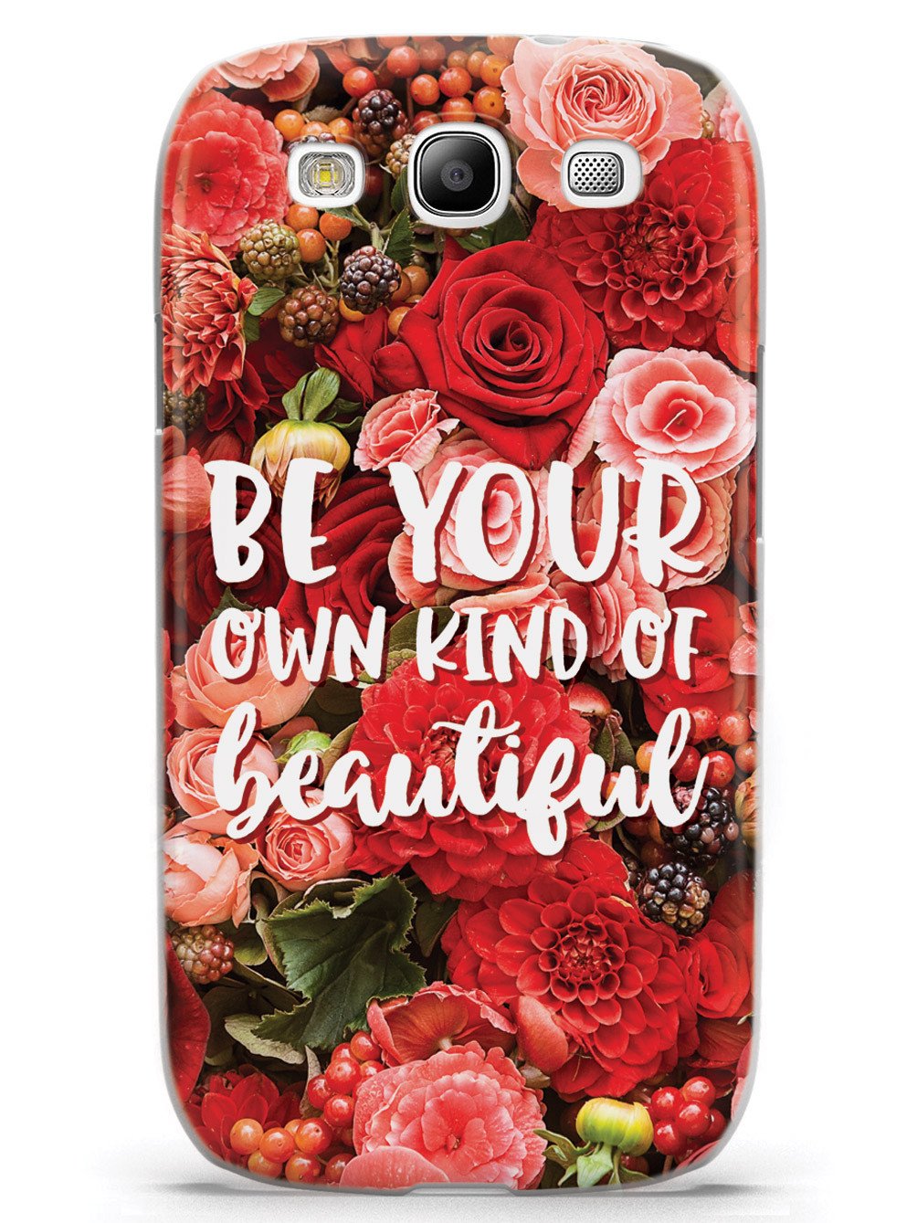 Be Your Own Kind of Beautiful - Red Flower Background Case - pipercleo.com