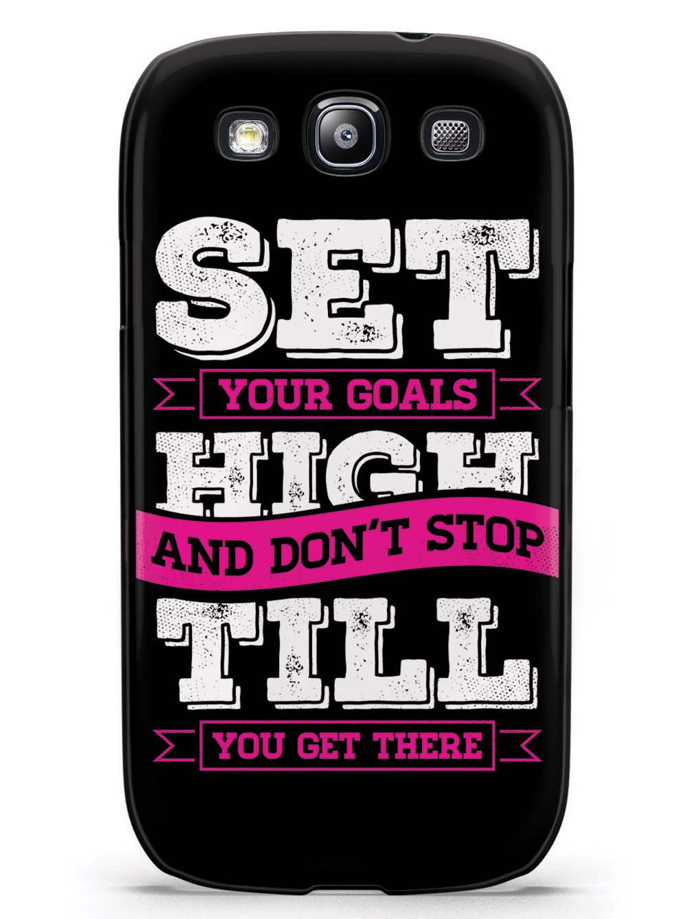 Set Your Goals High, Don't Stop - Black Case - pipercleo.com