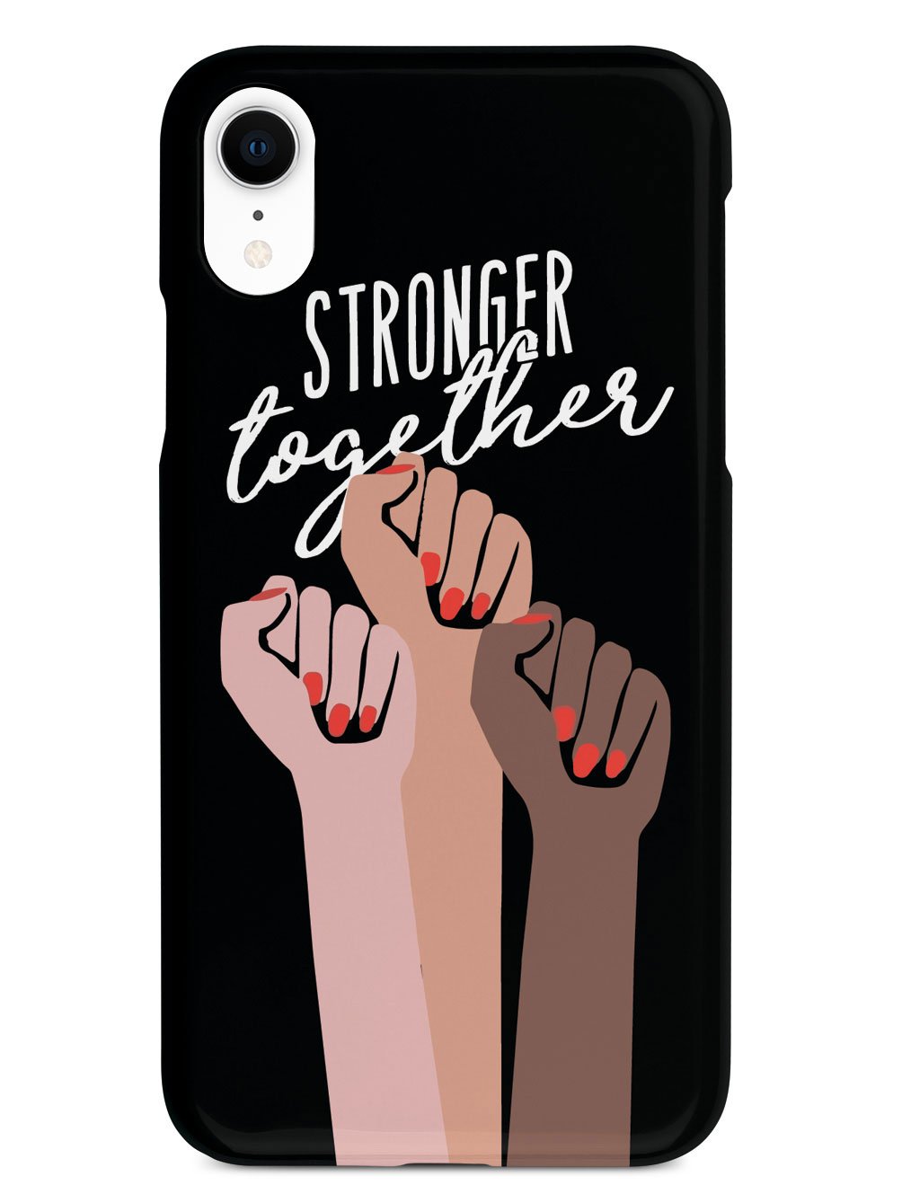 Stronger Together - Women's March Solidarity - Black Case - pipercleo.com