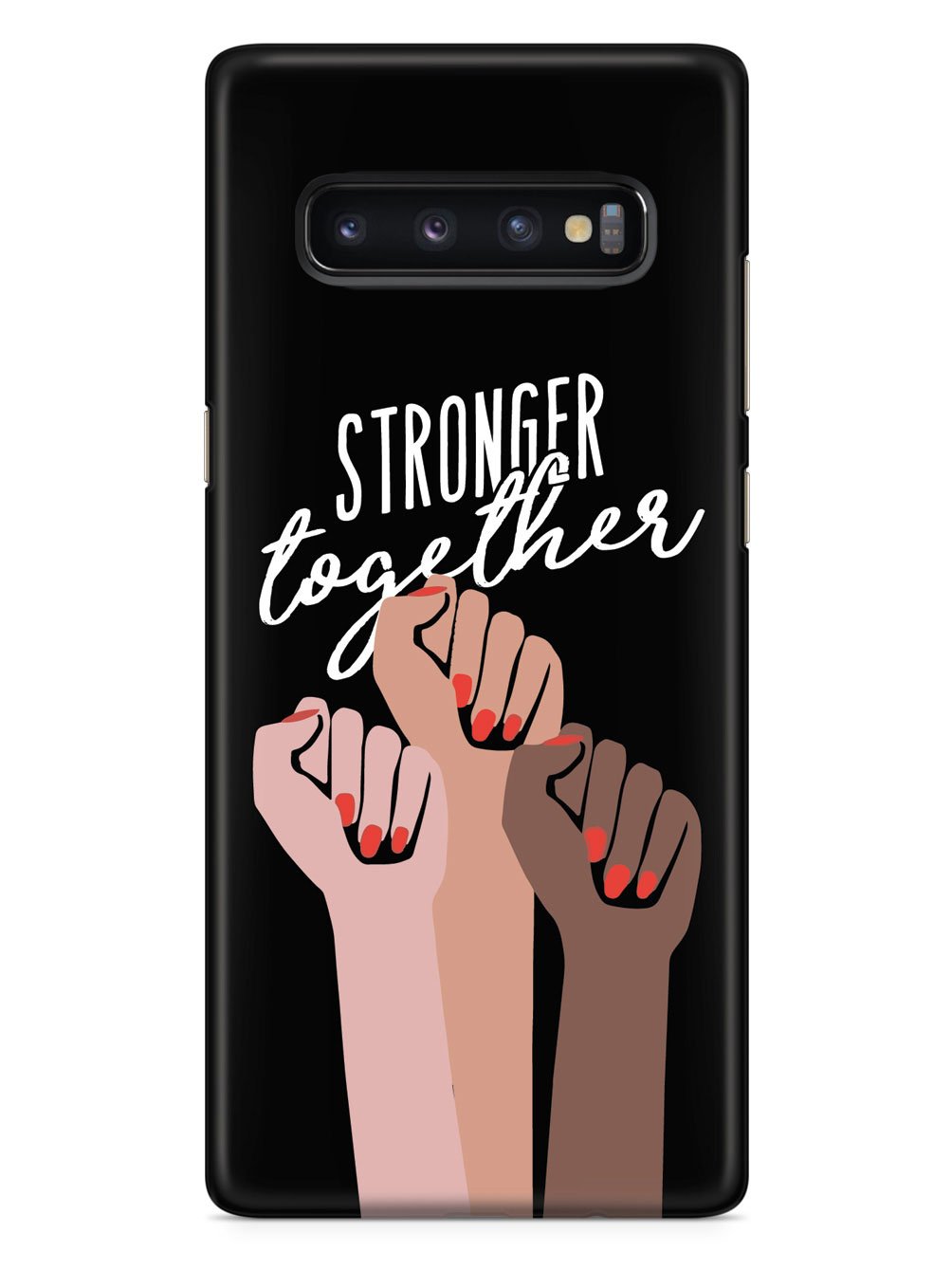 Stronger Together - Women's March Solidarity - Black Case - pipercleo.com