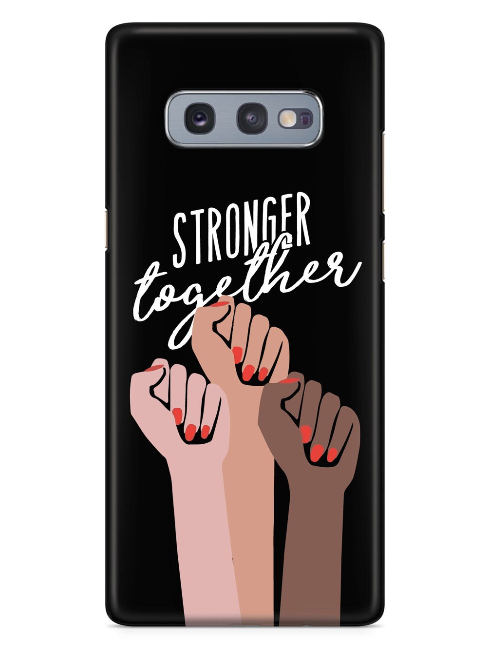 Stronger Together - Women's March Solidarity - Black Case - pipercleo.com